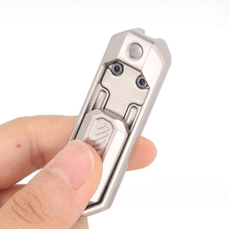Metal Edc Magnetic Push Card Mechanical Slider Mini Fidget Relieve Stress Relief Toy Pushing Plate Coin Antistresse Sensory Toy