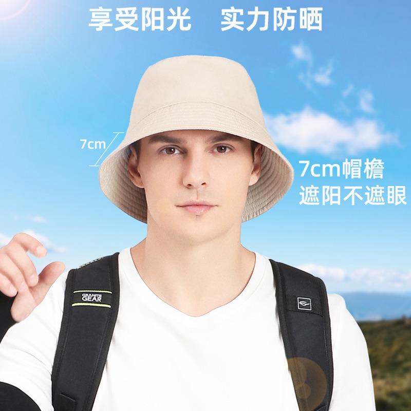 Casual Cotton Bucket Hat Can Be Printed with a Small Face Covering, Basin Hat, Sunscreen Bucket Hat.