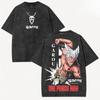 One Punch Man Garou "Il Cacciatore di Eroi" T-Shirt Nera Oversize Grafica Double-Sided Lavaggio Acido Vintage | T-Shirt Merch Streetwear per Fan di Anime