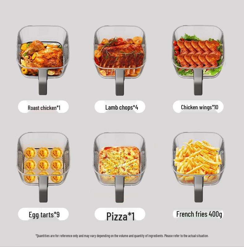 Keheal Flip-Over Air Fryer: Multi-Function Transparent Electric Oven for Frying & Stir-Frying.