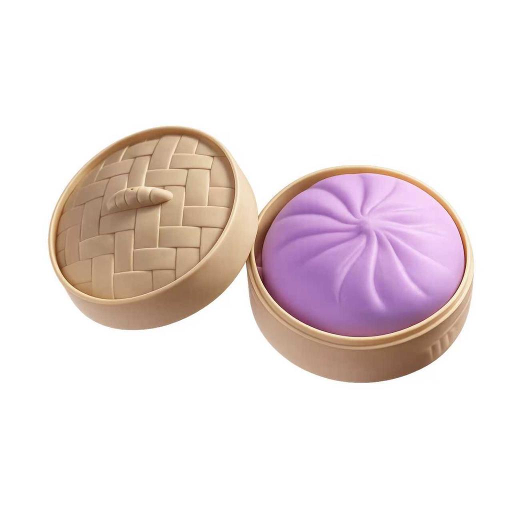 New Hot Baozi Squishy Stress Relief Balls With Steamer Reusable Rebound Squeeze Reliever Toys Dough Ball Home Office Gifts