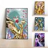 S-Saint Seiya Anime Klasyczny Plakat HD Sztuka Mural Ścienny Plakat Wodoodporny Vintage Nadruk Dekoracja do Wystroju Domu DIY