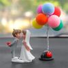 Cartoon Couples Marry Car Decoration Romantic Wedding Lover Spouse Auto Center Console Dashboard Ornaments Car Interior Gifts