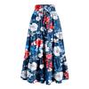 Women's Ruffled Spring Casual Long Skirt Plain Color Skirt Retro Pleated Skirt