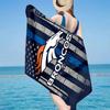 Denver Broncos Logo Microfiber Beach Towel, Lightweight And Quick-Dry, for Summer Travel, Beach Essential, Swimming Pool