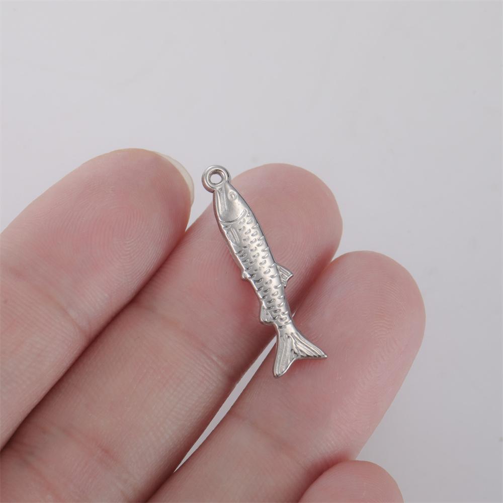 My Shape 5 Pcs Conch Starfish Coral Shell Charms Necklace Bracelet Summer Beach Stainless Steel Pendants for DIY Jewelry Making