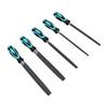 5 Pcs File Set Flat Round Half Round Triangle Square Files with Rubber Grip Handle for Woodworking Metalworking