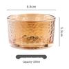 ZISIZ Amber Hammered Plastic Dessert Bowl Set