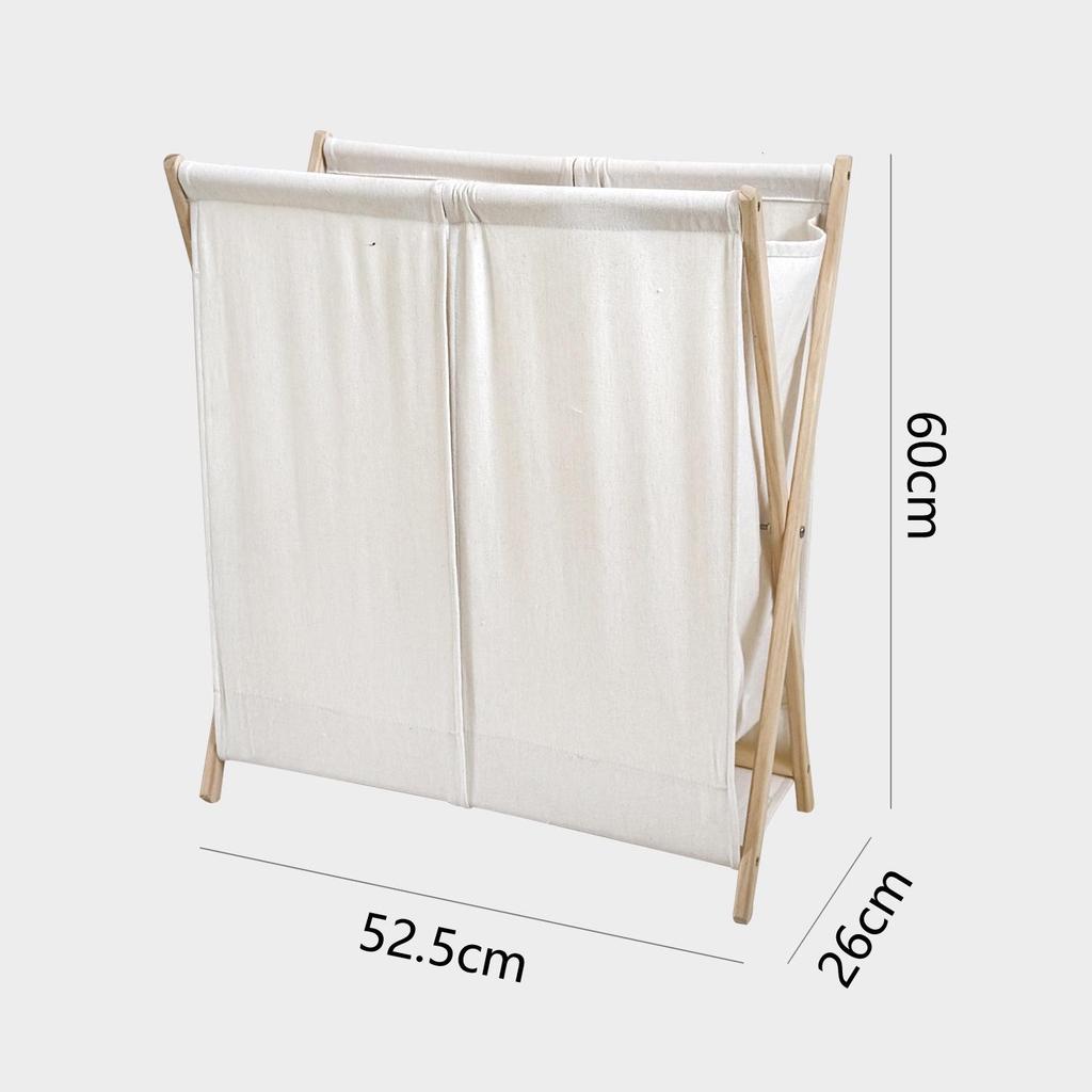 Cotton Linen Laundry Basket for Home, Balcony, Hotel, and Homestay Storage