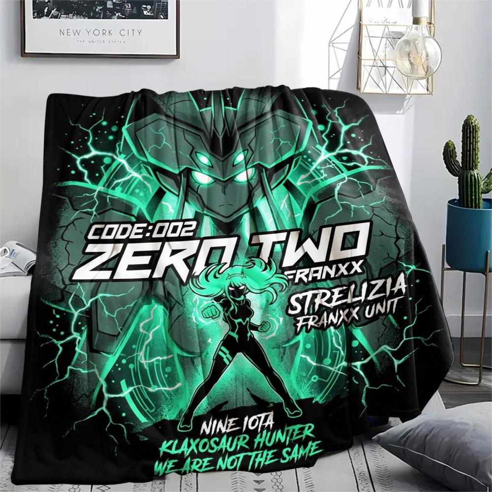 1PC Franxx Patterned Flannel Blanket Suitable For All Seasons For Home Decor Warmth And Comfort Gifts Holiday Present