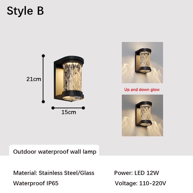 

Уличный водонепроницаемый настенный светильник Освещение из нержавеющей стали Стеклянный настенный светильник Настенный светильник для крыльца и балкона Крепеж Настенные светильники для улицы Cold White