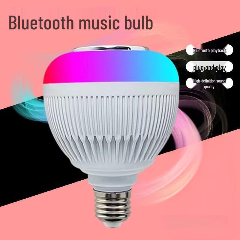 

High-Quality Bluetooth LED Light Bulb Speaker with 24-Bit Sound & Remote Control Night Light ZN-22