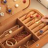 Large Capacity Earrings Storage Case PU Leather Jewelry Display Box Jewelry Packing Bag  Travel
