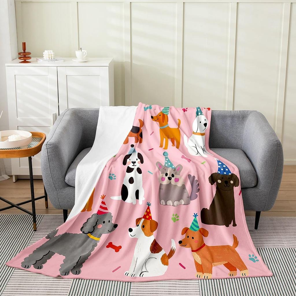 Colorful Cat Pattern Throw Blanket Cute Cartoon Design for Living Room Sofa Decor KidsRoomStyle Gift for Her 150x100