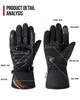 IRON Motorcycle Cold Smartphone Size L JIA'S Gloves, Winter, Weather, Compatible, Waterproof, Windproof, Protective, Fleece-Lined, Non-Slip, Black,