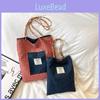 Polyester Retro Denim Tote Bag With Dual Shoulder Straps For Casual Urban Wear