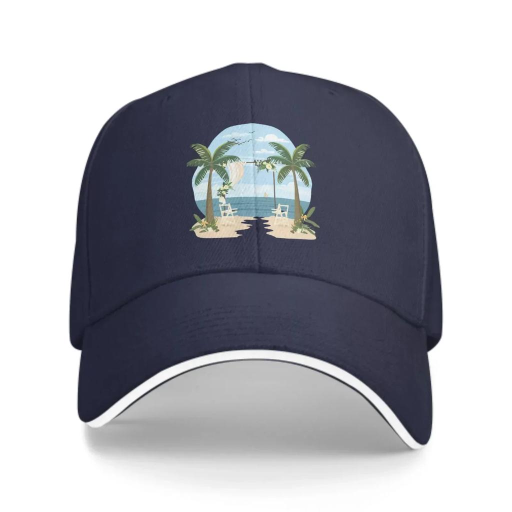 Summer Tropical Baseball Caps Fashion Casquette for Unisex Women Adjustable Casual Trucker Hats for Sports Outdoor Activities