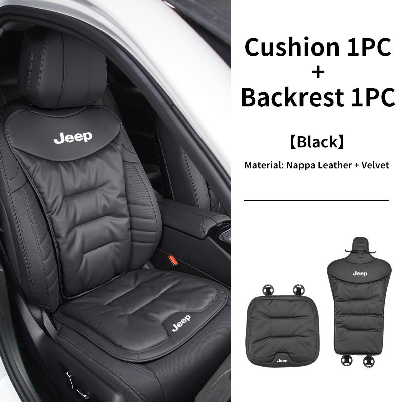 Car Velvet Cushion Vinter Leather Backrest Seat Cover Accessories For Jeep Grand Cherokee Compass Patriot Renegade Wrangler Libe ANO1