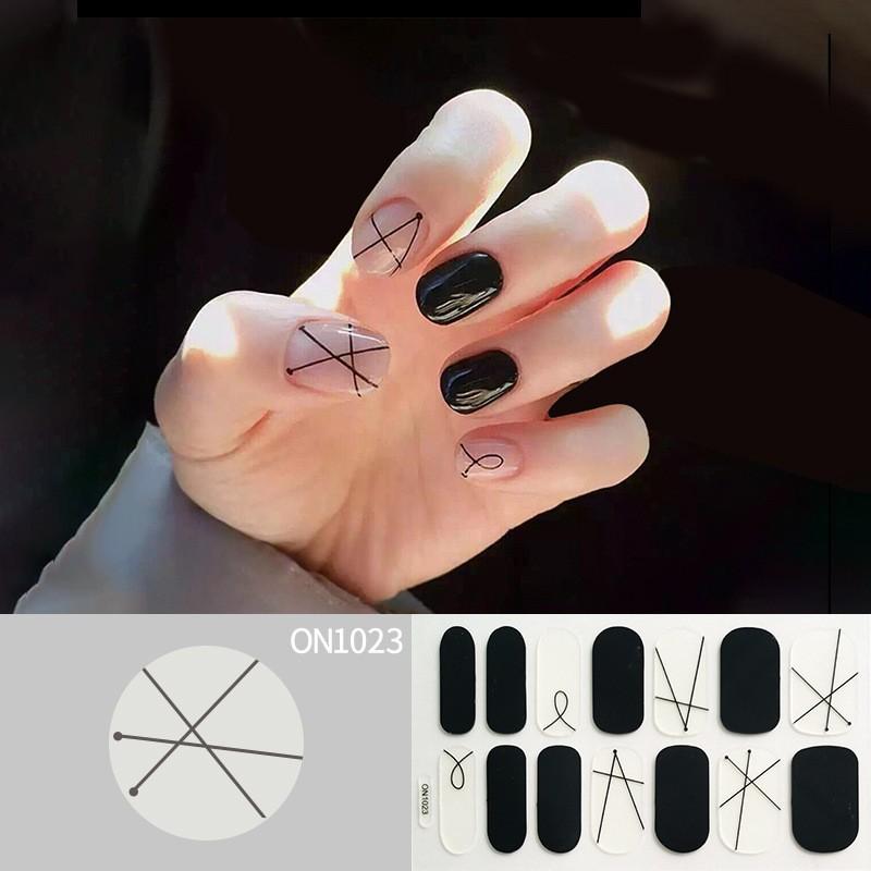 Nail Art No-bake Nail Stickers Full Stickers, 14-finger No-bake Gel Nail Stickers, Nail Art Full Stickers