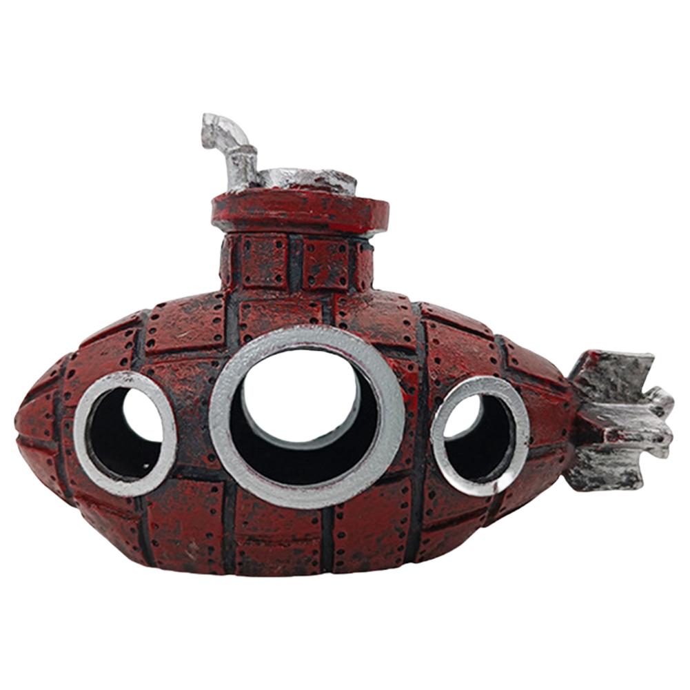 Aquarium Fish Tank Decoration Landscape Resin Submarine Wreck Ship Vintage Resin Design Boat Aquarium Accessories Decorations
