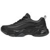 DLites Comfortable Durable Low-Top Dad Shoes Women Sneaker Black 117683-BBK