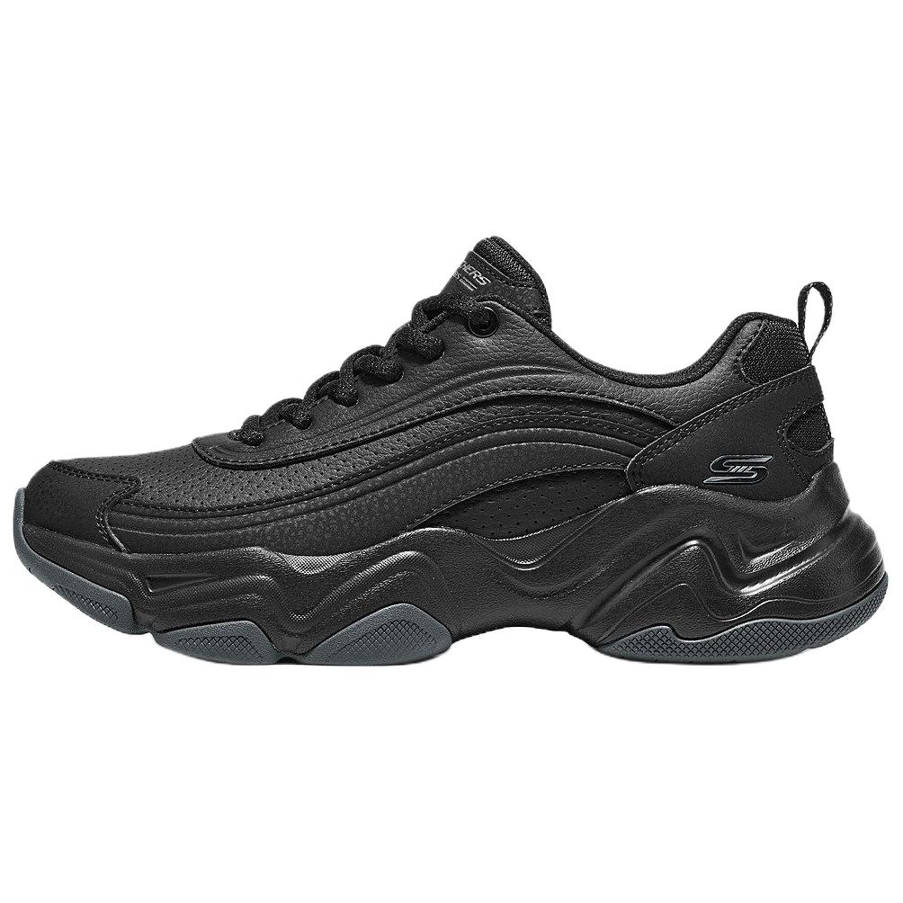 Skechers DLites Comfortable Durable Low-Top Dad Shoes Women sneaker Black 117683-BBK 35
