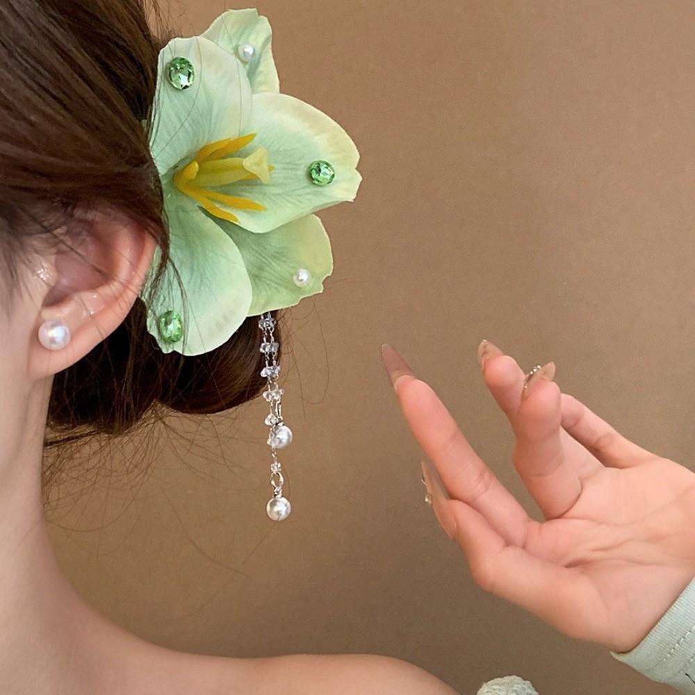 Rose Flower Flower Hair Clip Ancient Style Tassel Butterfly Orchid Hairpin Side Clip Headdress Hanfu Hair Accessories Girls