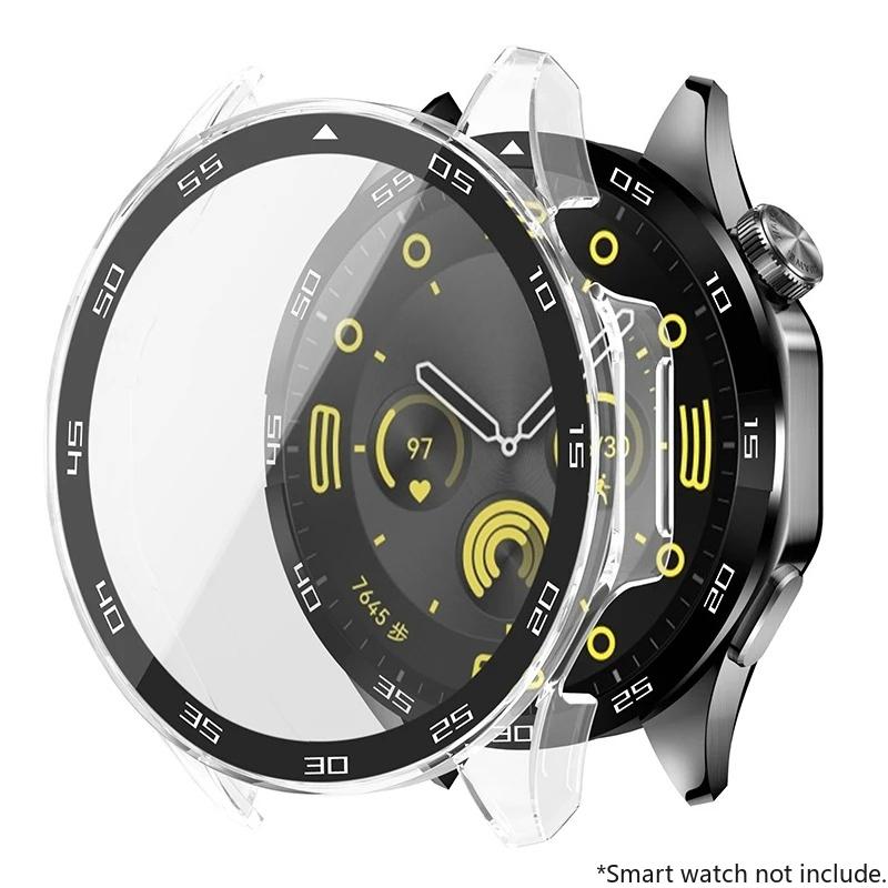 Tempered Glass+Case For Huawei Watch GT4 46mm 41mm Full Coverage Bumper Screen Protector Cover For Huawei Watch GT4 Accessories