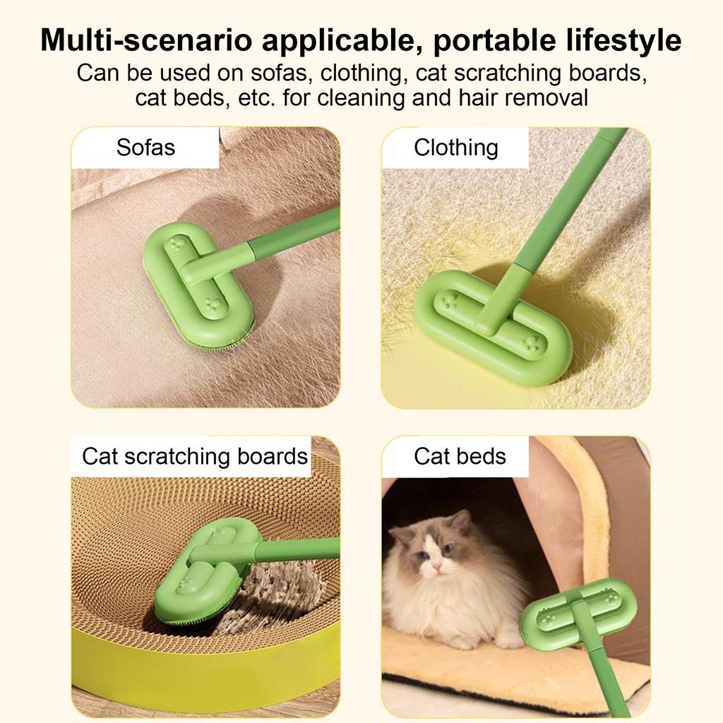 Pet Hair Removal Tool long Handle Manual Dog Cat Hair Remover Lint Remover Brush for Rug Bedding Garment Couch Furniture