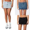 Women's Casual Loose Fit Denim Mini Skirt - French Style Bodycon
