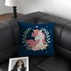Unicorn Cute Cushion Cover Natural Linen Organic Fabric DoubleSided Printing Sofa Home Decor Gift Pillow Case