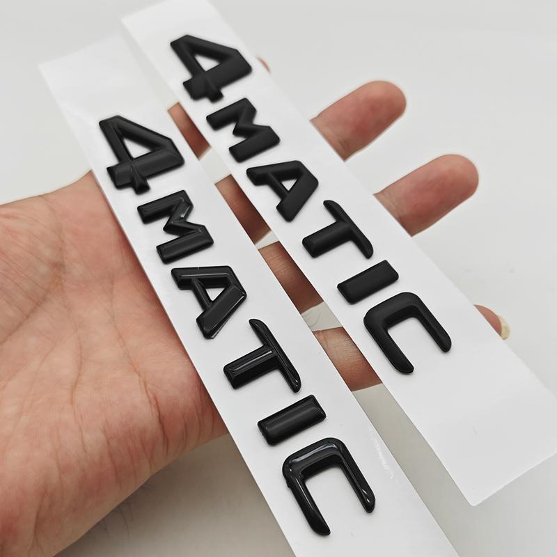 3D ABS Chrome Black Car Letters Logo 4MATIC Emblem Sticker Nameplate Rear Trunk Badge For Mercedes Benz 4MAITC Acciessories