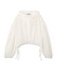 Jill by Jill Stuart Side Ribbon Sheer Hoodie, Women's, White