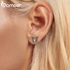 Bamoer Solid 925 Sterling Silver Halloween Skull Butterfly Earrings for Women Hypoallergenic Stud Earrings Birthday Jewelry Gift
