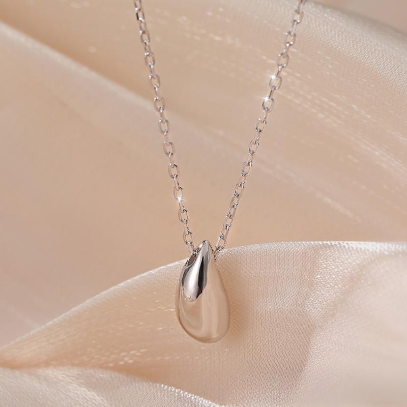 French Water Drop Pendant Necklace Female Niche Ins Style Korean Version Simple Light Luxury High Sense Fashion High Grade Collarbone Chain