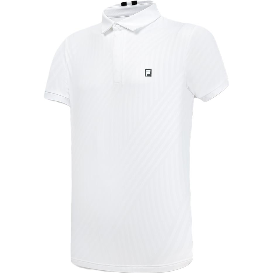 FILA 2023 Summer New Casual Fashion Literary Knitted Short Sleeve Polo Shirt Men Polo Shirts White A11M335103F-WT