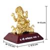 Metal Ganesha Idol for Car Dashboard Home Decor Golden Ganesh Ji Statue Showpiece Diwali New Year Gift for Corporate Client