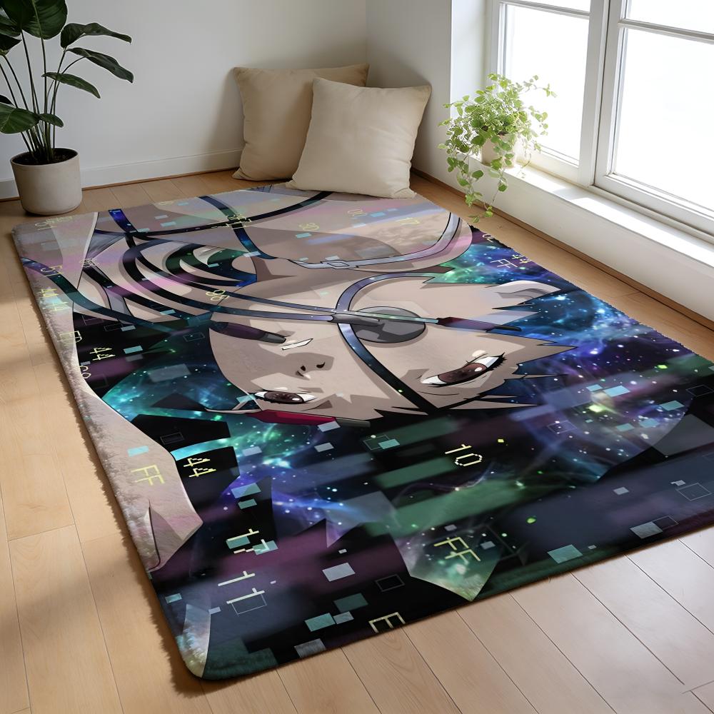 Anime S-Serial Experiments Lain Floor Mat Soft Flannel Floor Mat Non-Slip Absorbent Rug For Home Bedroom Bathroom