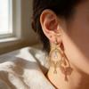 Moonlight Zircon Pendant Earrings With Sun Elements For Female Jewelry