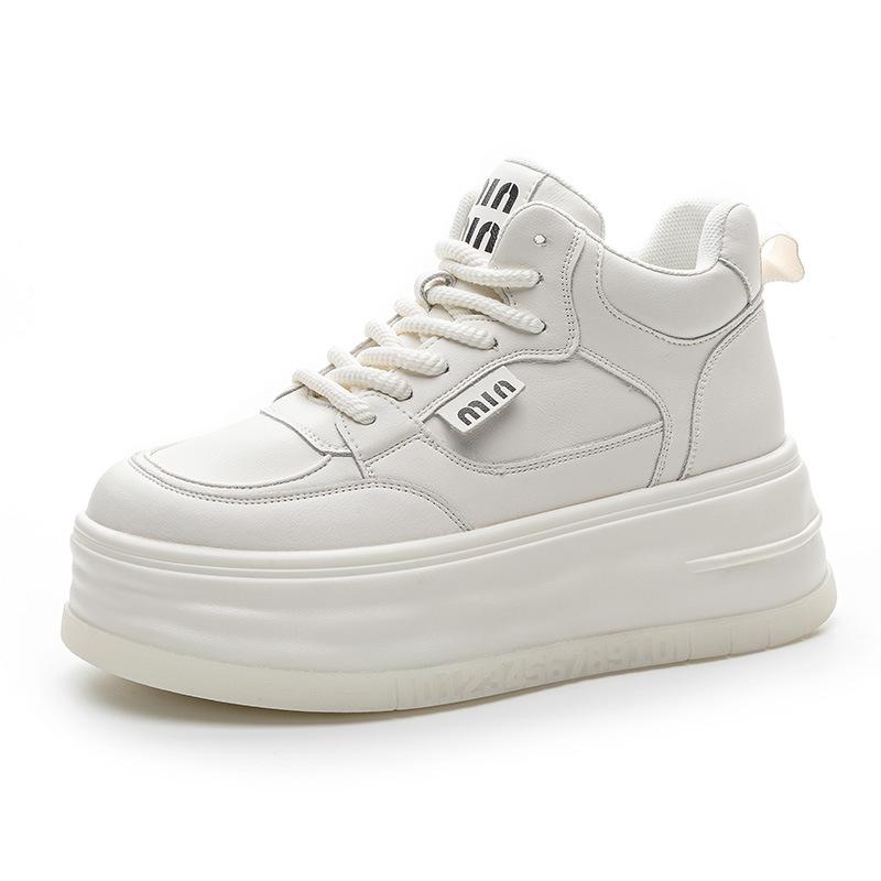 Damenschuhe mit dicker Sohle und erhöhter Innenhöhe, Retro und vielseitige Sport- und Freizeitschuhe
