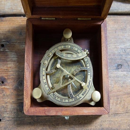 

Большой латунный морской компас West London с солнечными циферблатами, средство морской навигации,