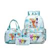 Rhythm zygote student schoolbag children's backpack backpack three-piece set
