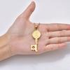 Vnox Stainless Steel Virgin Mary Pendant Key Necklace for Men Women, Gold Color Catholic Religious Saint Benedict Jewelry Gifts