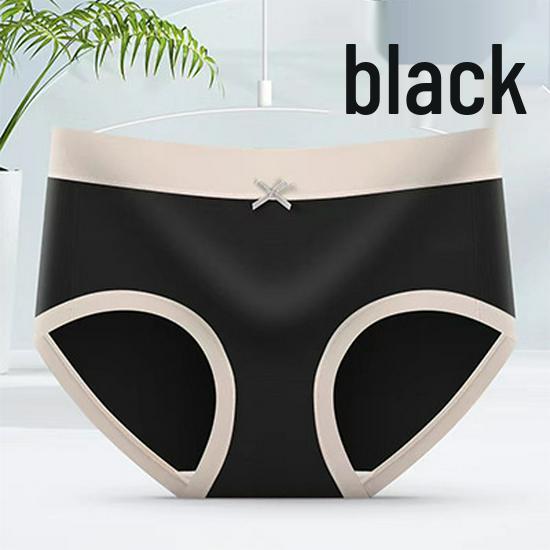 Japanese Style Soft Modal Cotton Mid-Waist Antibacterial Color Block Triangle Panties for Girls