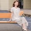 Elegant Middle-Aged Women's Summer Short-Sleeve Suit