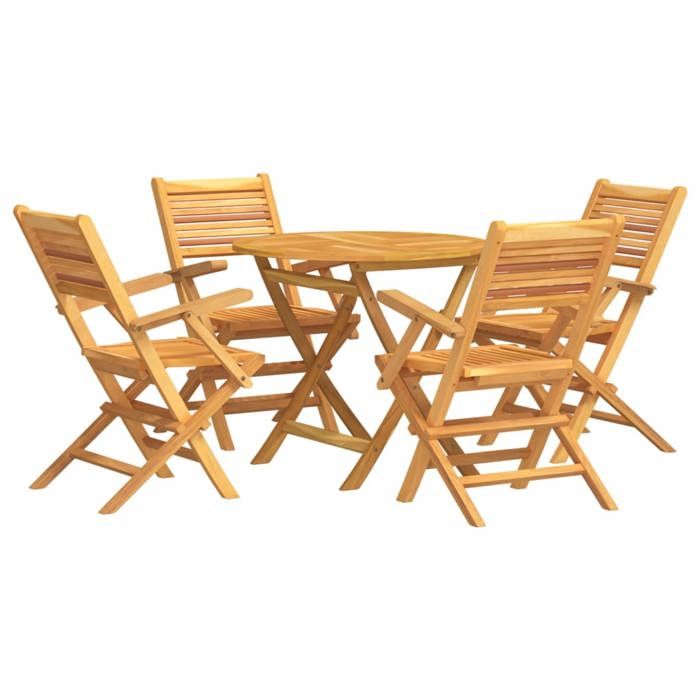 VidaXL Ensemble à Dîner de Jardin 5 pcs, Ensemble à Manger avec Table et Chaise, Ensemble de Salon, Meubles de Terrasse, 3155023