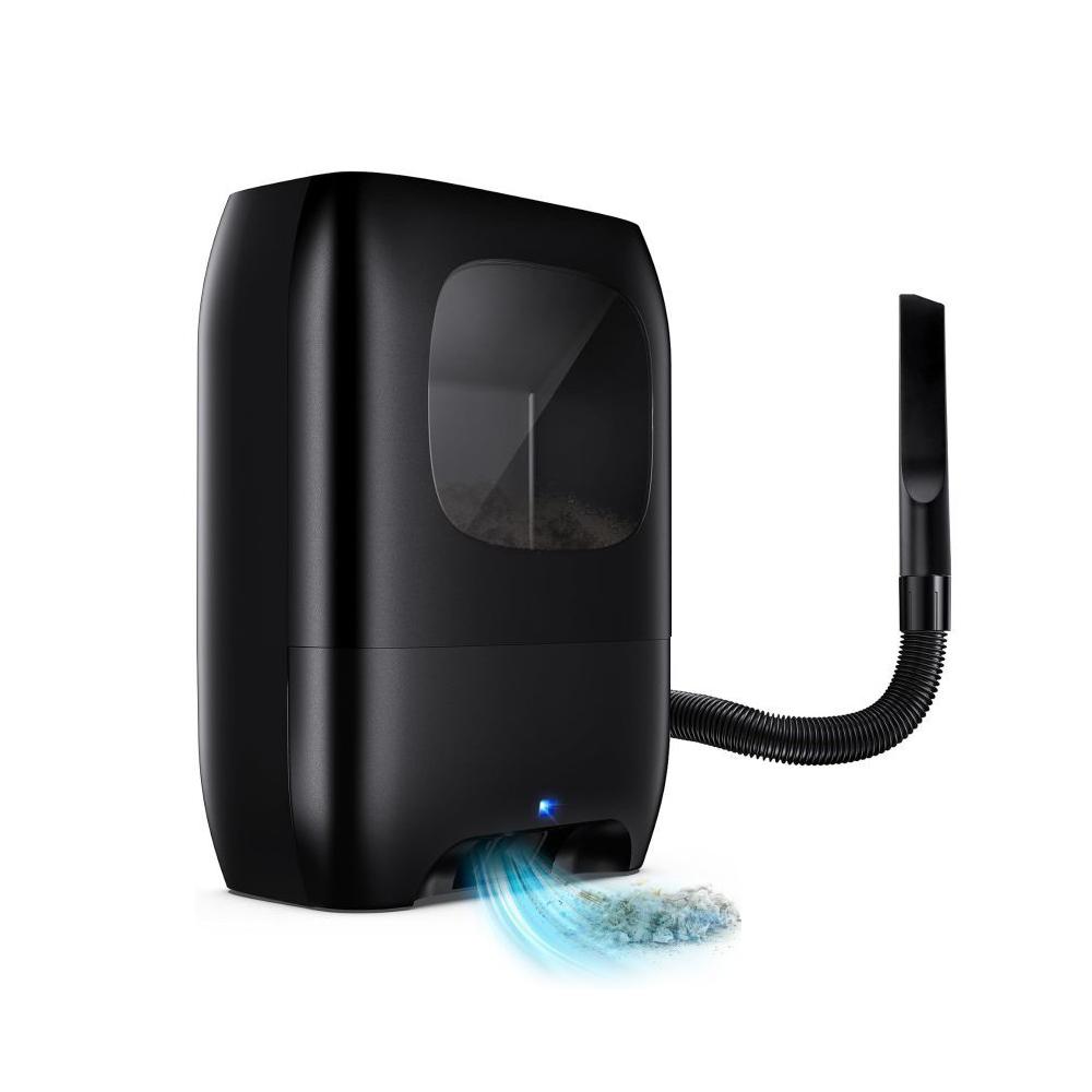 

Бесконтактный пылесос Автоматический совок Пылесос Пылесборник с 4-слойным предмоторным фильтром Шерсть домашних животных Инфракрасный датчик Мусорное ведро EU чёрный