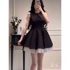 Black Evening Dress Casual New Birthday Party Banquet Bar Mitzvah Temperament Waist Puffy Short Skirt Small Man