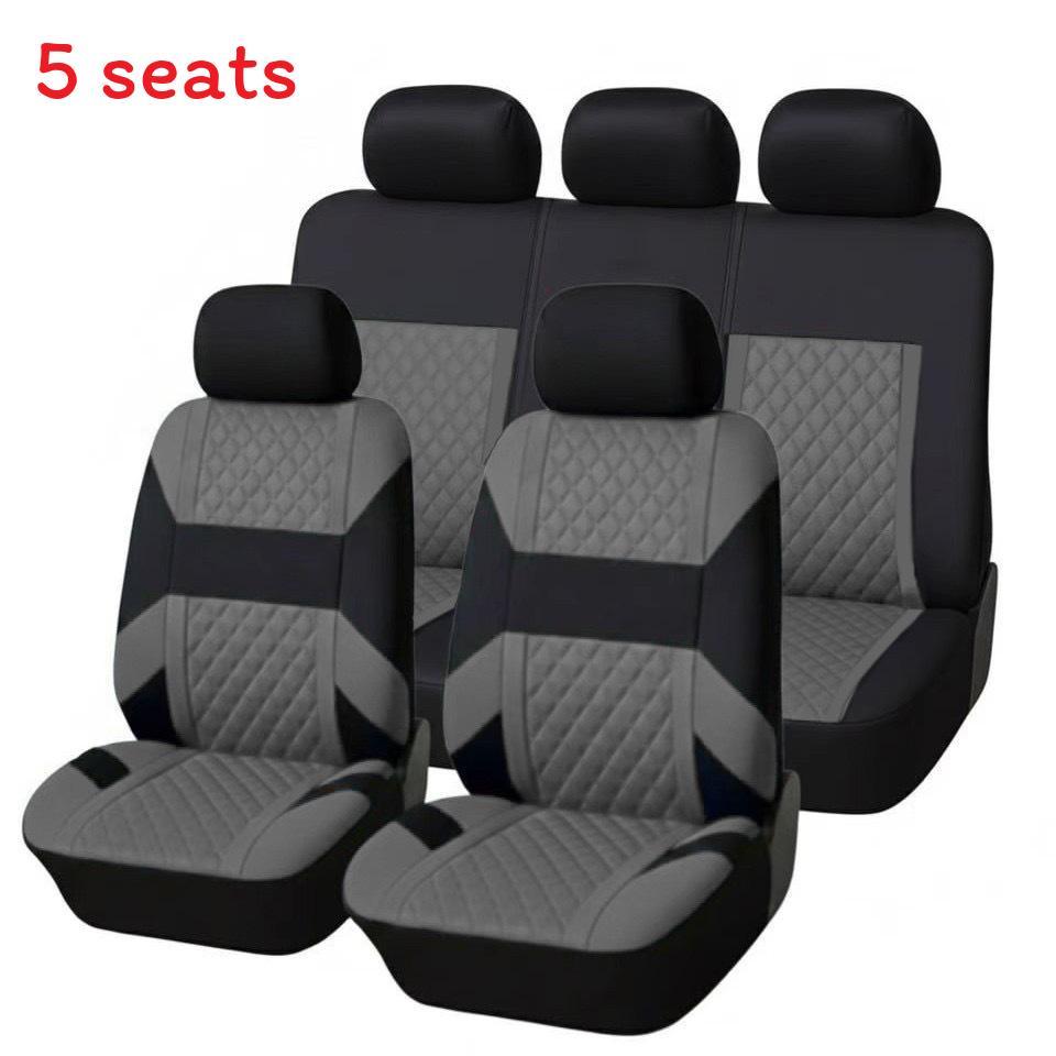 Autositzbezug Set Polyester Universal Ganzjahres mit Kreuzschraffur-Struktur für Familienfahrzeuge