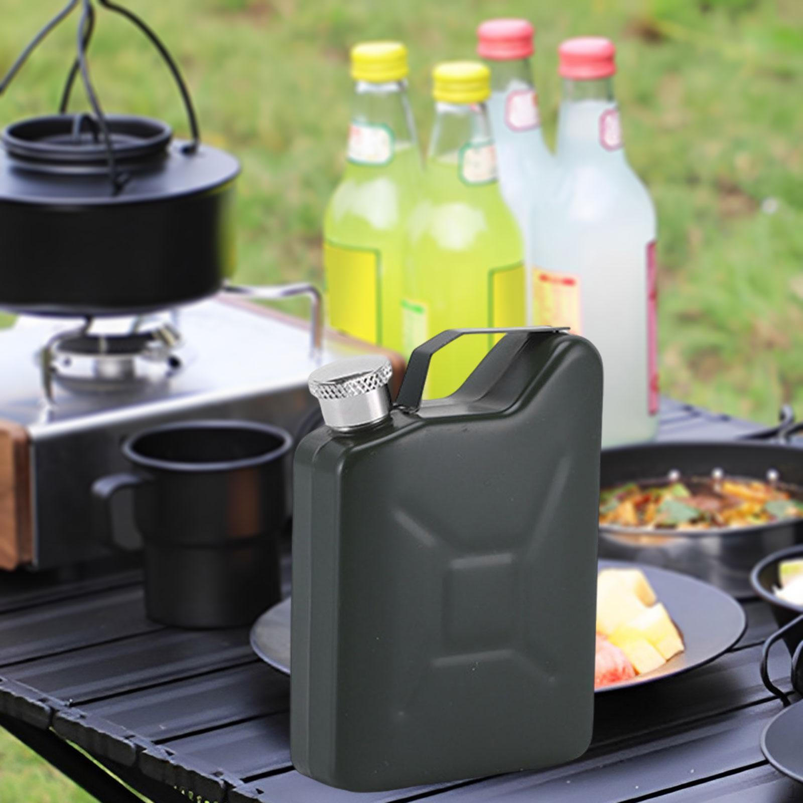 

Фляжка для мужчин, бутылка для питья, легкая, 5 унций, мини-принадлежности для питья, нержавеющая сталь темно-зеленого